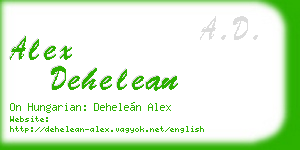 alex dehelean business card